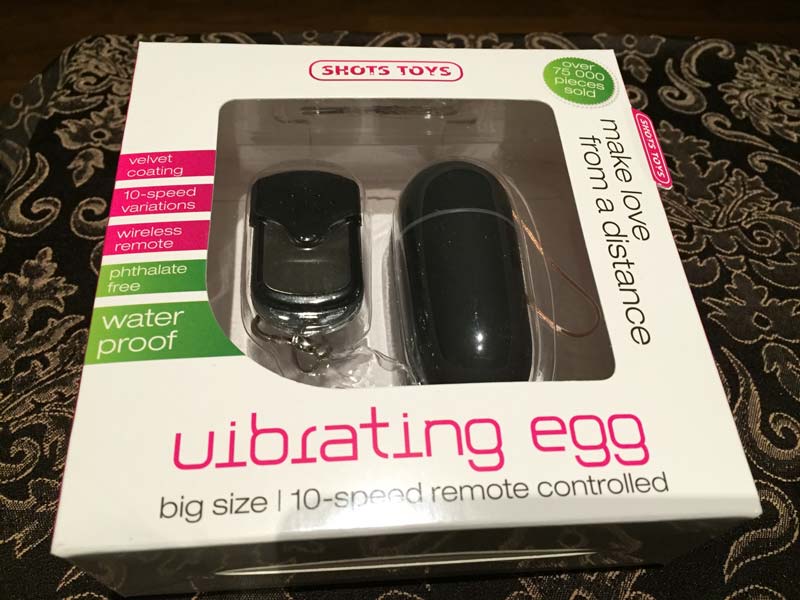 10 Speed Remote Vibrating Egg Black Big Verpackung